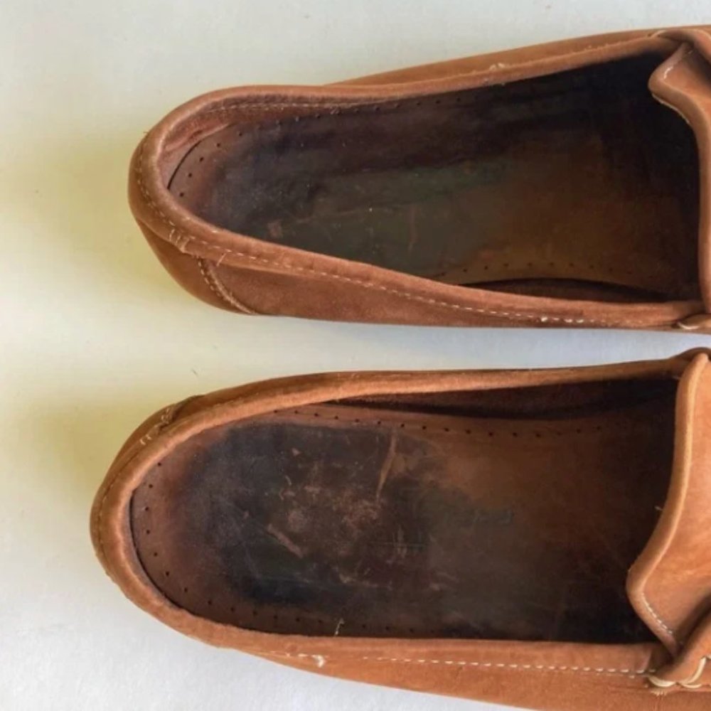 Salvatore Ferragamo Tan Suede Oxford Loafers size 9 - Picture 12 of 15